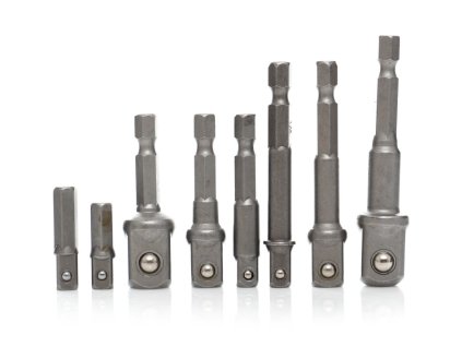 Комплект адаптери и преходници за приставки за отвертка, преходници 1/4 3/8 1/2, 8 броя