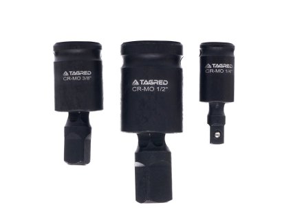 Комплект тресчотки с гъвкави вложки, 1/2" 1/4" 3/8", 3 бр.