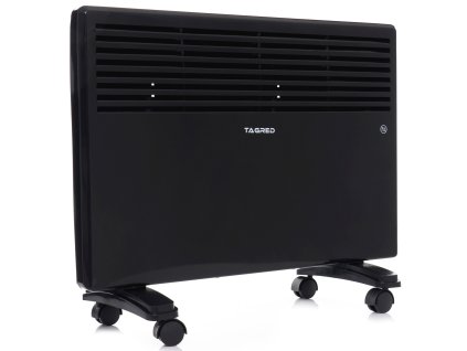 Електрически конвекторен радиатор с термостат, мощност 1500W, черен