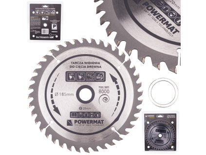 Диск за циркуляр за дърво 185x20 40T TDD-185x20x40T