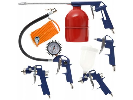 Pneumatická Lakovací Sada 5v1 – Kompletní Set pro Malování a Údržbu1