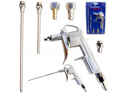 Pneumatická ofukovací pistole – sada 6 ksuštění pneumatik s manometrem 0–12 bar1