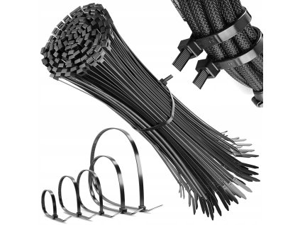 Stahovací pásky UV černé 2,5x200 mm 100 ks1