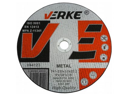 Режещ диск за метал 230x3,0x22,2 VERKE V44123
