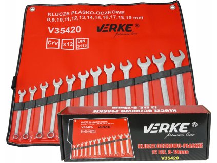 Комплект звездогаечни ключове 12 броя 8-19 мм Verke Premium с кутия V35420