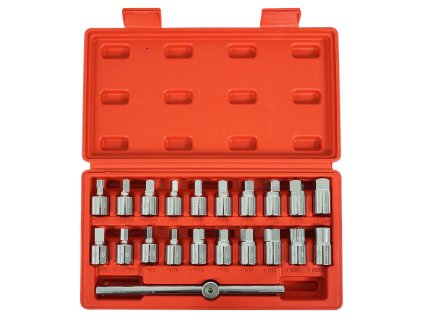 Комплект ключове за маслени тапи 21 части VERKE V86215