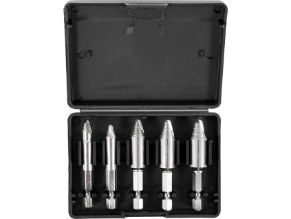 Комплект за изваждане на счупени винтове 5 части Verke V86479