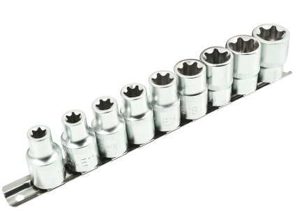 Гедоре комплект TORX 1/2" E10–E24, 9 бр VERKE V39112