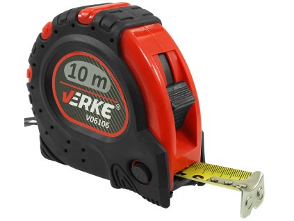 Ролетка 10м x 24мм жълта VERKE V06106