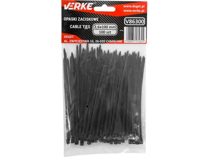 Комплект кабелни връзки 2,6x100 мм 100 бр. VERKE V86300