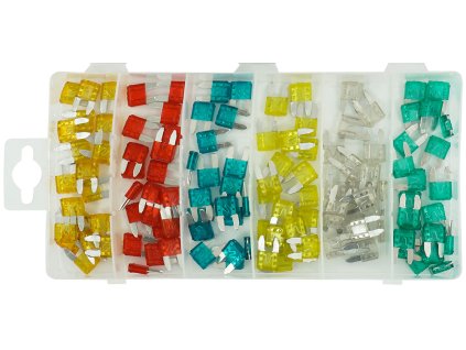 Автомобилни предпазители мини плоски 5A-30A 120 бр. Verke V06737