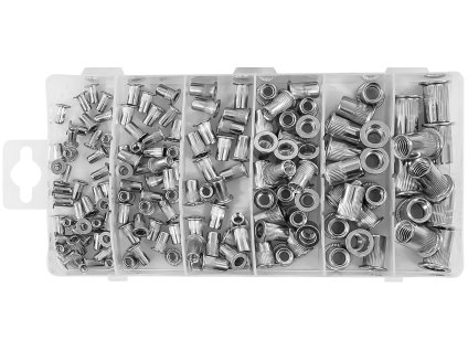 Комплект алуминиеви нитови гайки M3-M10 150 бр. VERKE V06701