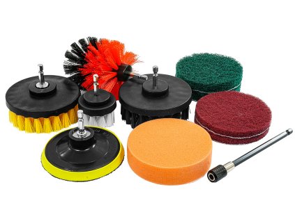 Комплект почистващи четки за бормашина 1/4" 11 бр VERKE V08128