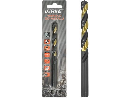 Свредло за метал HSS с титаново покритие 10 мм VERKE V39318