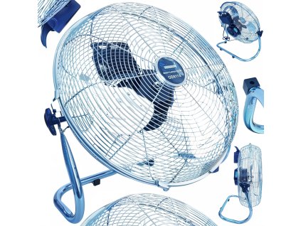 CYLKULATOR POWIETRZA WENTYLATOR PODLOGOWY INOX 200W MOCNY POKOJOWY 45cm