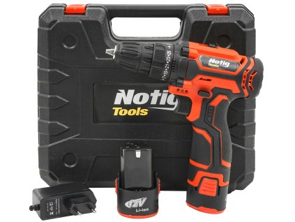 Акумулаторна бормашина отвертка 12V Li-Ion 2x1,5 Ah LED Notig