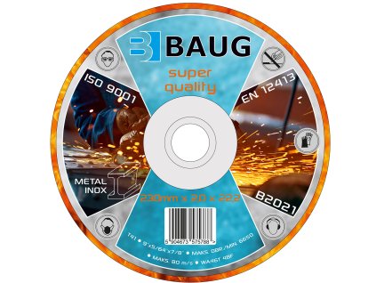 Режещ диск за метал 230x2,0x22,2mm BAUG