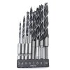 Комплект спирални свредла за дърво HEX 1/4 3-10 мм, 8 бр.