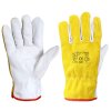 Работни ръкавици, козя кожа бяло-жълти № 11 (SLI-7401) V50127