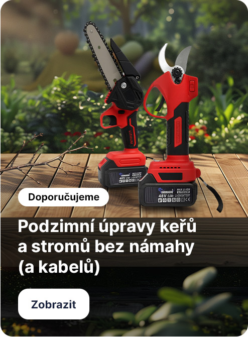 Akumulátorové nůžky a pily pro úpravu keřů, živých plotů a větví