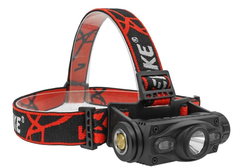 Výkonná čelovka s několika LED diodami a pevným popruhem, příklad nejlepší čelovky pro sport, práci i outdoor