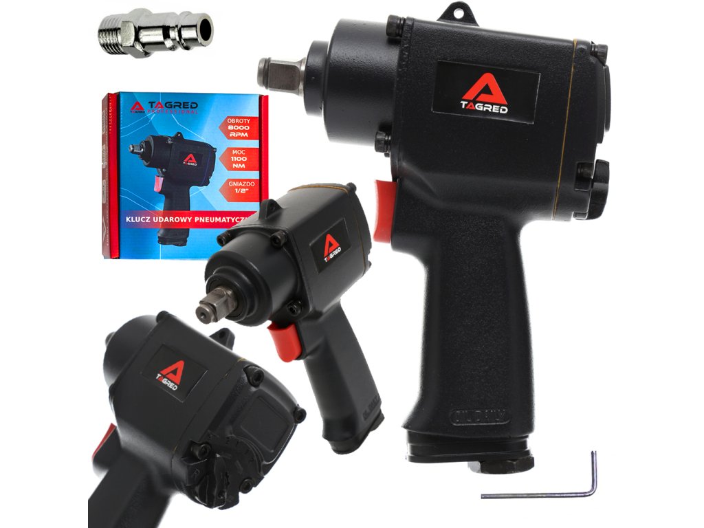 Pneumatický rázový utahovák TAGRED TA801 1/2" typ "MINI", velmi krátký