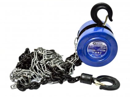 Řetězový zvedák GEKO PREMIUM 1T x 3M /ocel/ G01095