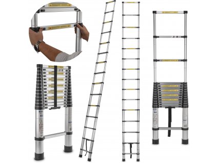 Teleskopický hliníkový žebřík 4,4 m 150 kg G02446