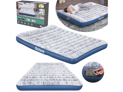 217660 bestway dvouluzkova velurova matrace queen 203 x 152 x 30 cm
