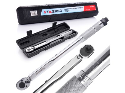 Momentový klíč 3/8" 19-110 Nm s pojistkou, na kola, kalibrační certifikát