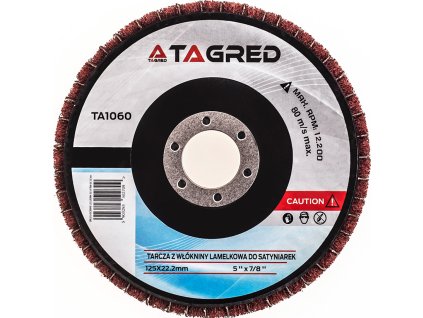 Lamelový kotouč pro satinérky, na čištění, leštění a broušení kovu