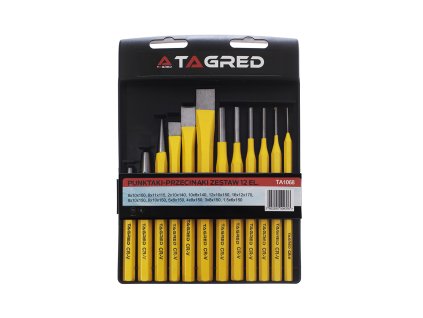 Sada rázových sekáčů a důlkovačů, 12 ks