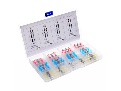 Termosmršťovací pájecí spoje, trubičky, termosmršťovací bužírky s cínem, hermetické 120 ks