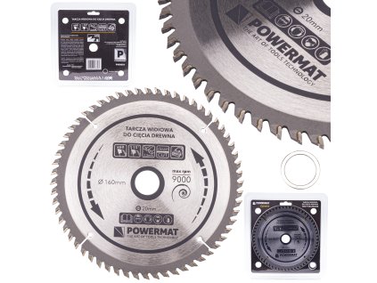 Pilový kotouč na dřevo 160x20 mm 60 zubů TDD-160x20x60Z