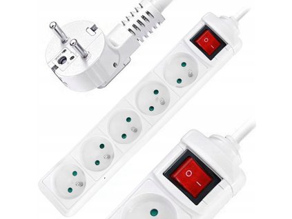Prodlužovací kabel s 5 zásuvkami 3m 3500W 16A1