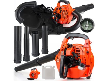 Benzínová zahradní foukačka a vysavač s drtičem listí a sněhu 3,9 HP01