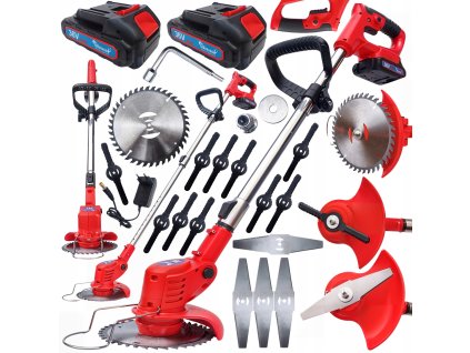 Aku strunová sekačka 36V 2x baterie 85–133 cm Li Ion kovové i plastové nože01