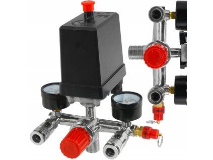 Tlakový spínač 400V + manometry VERKE V81207