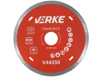 Pila Diamantová Kotouč 125x22,2x1,2 mm VERKE V44350