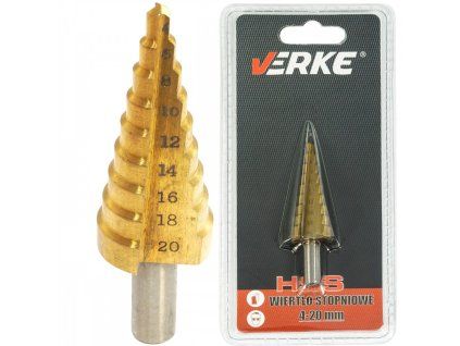 Stupňovitý vrták 4-20 mm VERKE V05056