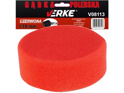 Lešticí houba 150mm červená VERKE V08113