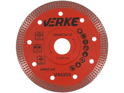 Řezný kotouč 125 mm 1,2 mm Silent Cut Verke V44355