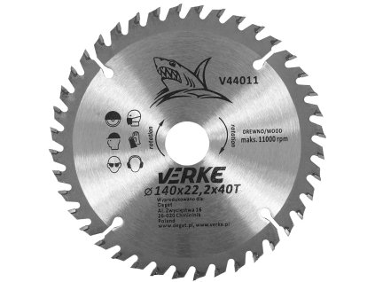 Pilový kotouč vidiový 140 mm x 22,2 mm x 40T VERKE V44011