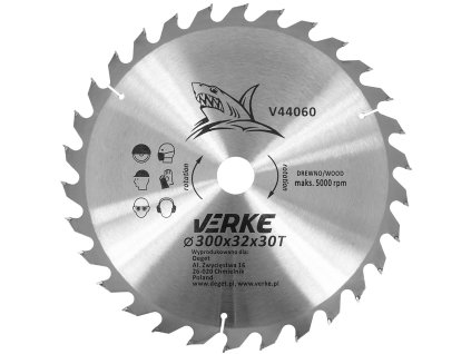 Pilový kotouč vidio 300 mm x 32 mm x 30 T VERKE V44060
