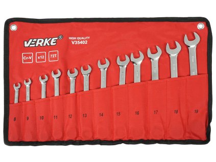 Sada očkových klíčů s ráčnou 8-19 mm, 12 ks, VERKE V35402