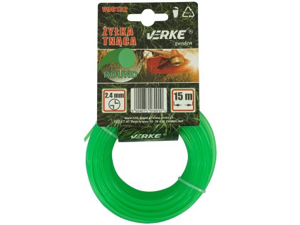 Struna pro křovinořez kulatá 2,4 mm x 15 m VERKE GARDEN V90132