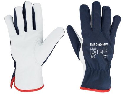 Montážní rukavice, kozí kůže, zesílený palec vel.9 (ENR-019040BW) V50121