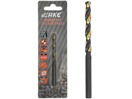 Vrták do kovu HSS s titanovým povlakem 5,5 mm VERKE V39309