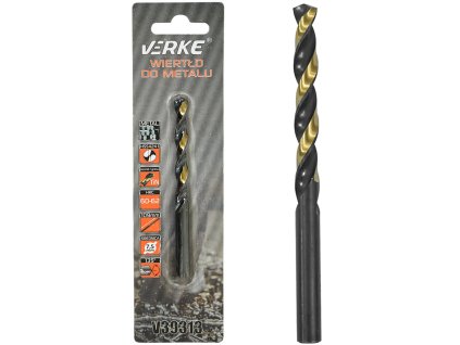 Vrták do kovu HSS s titanovou povrchovou úpravou 7,5 mm VERKE V39313