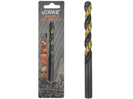 VRTÁK DO KOVU HSS S TITANOVOU VRSTVOU 9,5 MM VERKE V39317